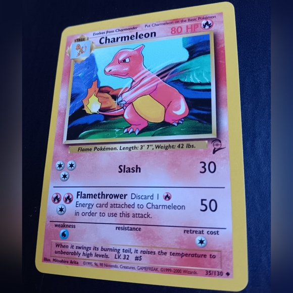 Charmeleon Pokemon Card - Base Set 2 - NO. 35/130 Uncommon Non-Holo - Picture 5 of 9
